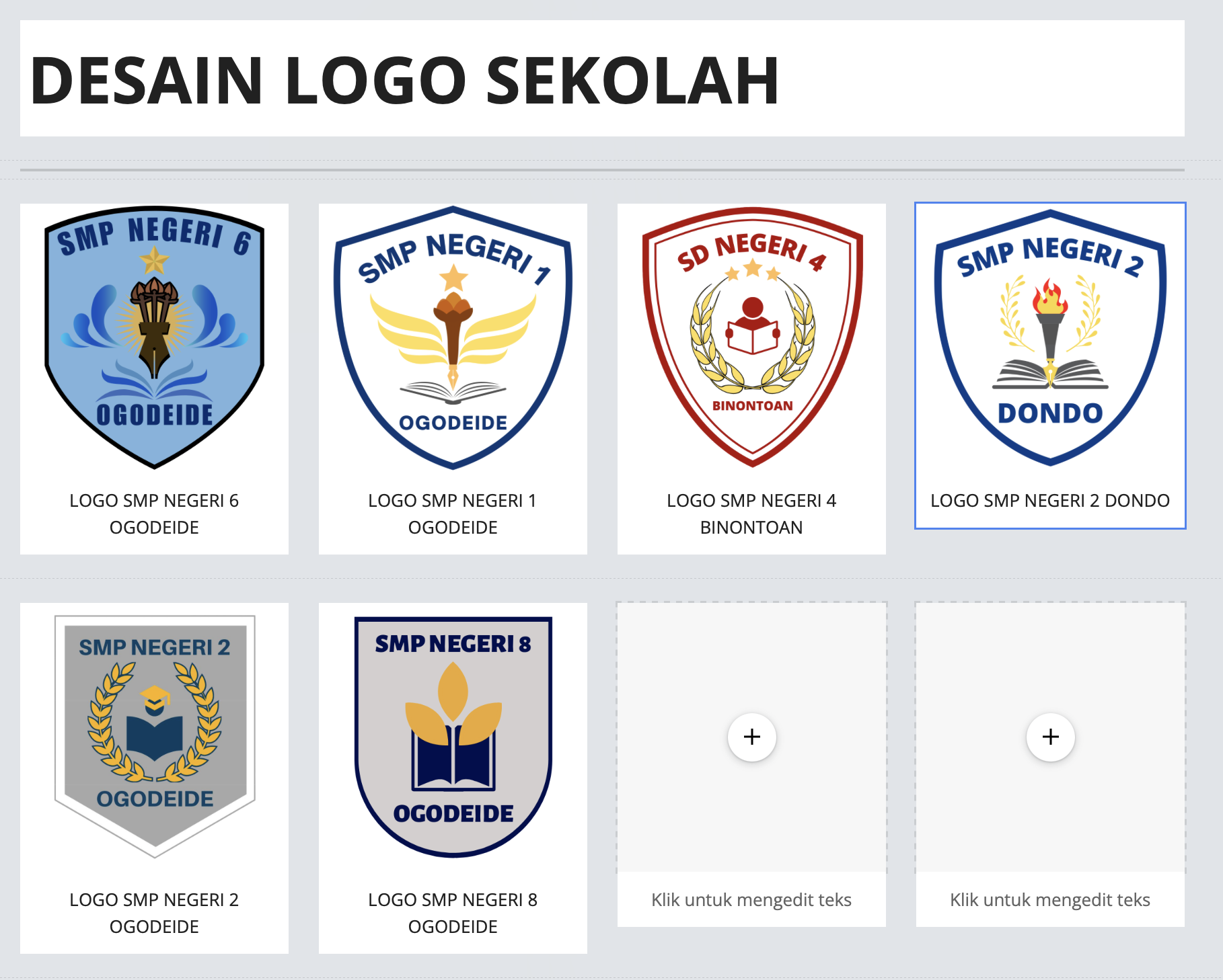 Hasil Eksplorasi Desain Logo Sekolah